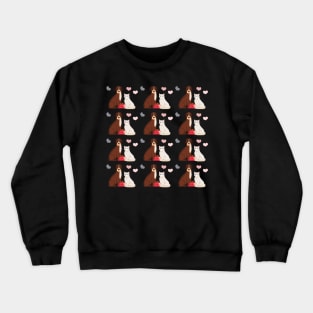 dog and cat lover pattern Crewneck Sweatshirt